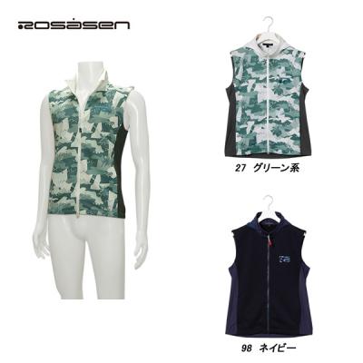 未使用★Ｌ ロサーセン　カーキ　ベスト★メンズ Rosasen ゴルフ メンズベスト（サイズ（S/M/L）：M）｜メンズ