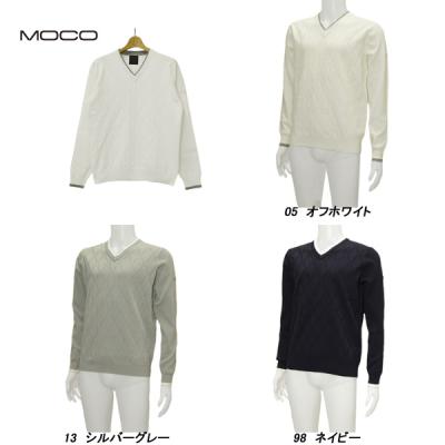 [25％OFF] ゴルフウェア　モコ メンズ カシミヤ 長袖 Vネック セーター 21-1252030 [2025年秋冬モデル] vネックセーター（MOCO／ゴルフ メンズウエア）｜ゴルフ | スポーツ の