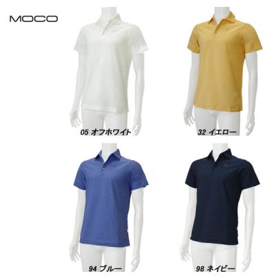 サイズ：50 MOCO モコ 21-2231442 半袖ポロシャツ  ブルー系 [240101416643] ゴルフウェア メンズ ストスト サイズ：50 MOCO モコ 21-2231442 半袖ポロシャツ ブルー系