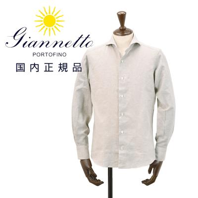 Giannetto ジャケット 【極美品】 Giannetto（ジャンネット）リネンソリッド2Bシャツジャケット CORALLO