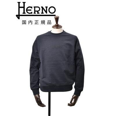 HERNO Laminar ヘルノ スウェット トレーナー 52(XL)ブラック HERNO（ヘルノ）Laminarラミナー マーセライズドコットン