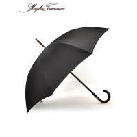 マリアフランチェスコ Maglia Francesco 長傘 メンズ アンブレラ ヘリンボーン柄 ポリエステル生地 ブラック 黒 カバーケース付き 【ラッピング不可】