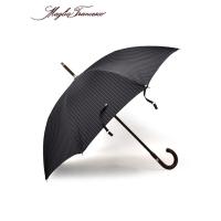 マリアフランチェスコ Maglia Francesco 長傘 メンズ アンブレラ ピンストライプ柄 ポリエステルジャガード生地 ネイビー×ホワイト 【ラッピング不可】