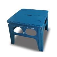 TRI FOLDING SERIES FOLDING TABLE Chapel BLUE SLW005 | イス スツール チェア 折りたたみ カラフル 踏み台 脚立 補助いす ステップ アウトドア キャンプ | DE(desir de vivre)