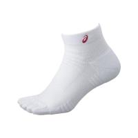 asics アシックス FIVE FINGERS SOCKS10 ブリリアントホワイト/レッド L 3033B925 103 | 靴下 ソックス メンズ レディース 男女共用 5本指 速乾性 機能性 L | DE(desir de vivre)