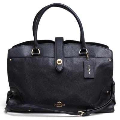 コーチ COACHレザー ダービートート 美品 コーチ トート ダービー（レディーストートバッグ）（色：ネイビー系