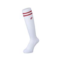 asics アシックス WOMENS COLOR SOCKS ホワイトXレッド S 3122A008 103 | スポーツ レディース 野球 ベースボール 靴下 ソックス 抗菌 防臭 ハイソックス S | desir de vivre-zacca