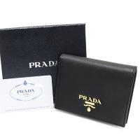 PRADA プラダ 1MV204 QWA F0002 NERO SAFFIANO METAL サフィアーノレザー 財布 コンパクト財布 | ディーバヤフーショッピング店