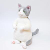 Cuddly カドリー  桜子 グレー白(約45cm 約650g) ソメゴローとゆかいな仲間たち 猫ぬいぐるみ【日本製】 | トキワダイレクト ヤフー店