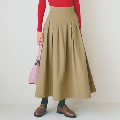 dinos（ディノス） ≪総丈90cm≫高密度コットンナイロン タックフレア