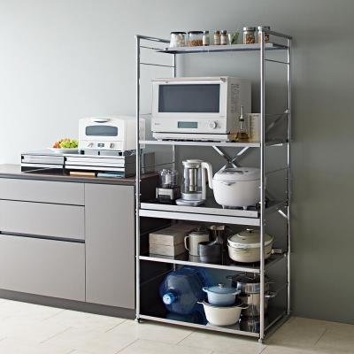 dinos 棚（食器棚、レンジ台）（色：シルバー系）｜キッチン収納