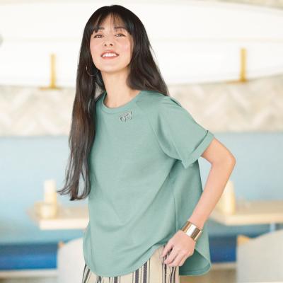 dinos DAMA カットワーク刺しゅうシャツ　ブラック サイズ15 新品 ディノス Yahoo!ショッピング店 - シャツ・ブラウス｜Yahoo!ショッピング