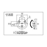 日大工業 スガツネ工業ステンレス製フォールディングパッドアイ(110ー012ー542) EY-R50 | DIY FACTORY ONLINE SHOP