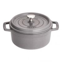 STAUB (ストウブ) ピコ・ココット ラウンド 1/2用 グレー 18cm RST4735 | DIY FACTORY ONLINE SHOP