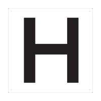 トラスコ 表示板アルファベット「Ｈ」４２０Ｘ４２０ 421 x 422 x 2 mm TAEH-H | DIY FACTORY ONLINE SHOP