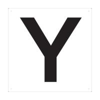 トラスコ 表示板アルファベット「Ｙ」４２０Ｘ４２０ 420 x 420 x 2 mm TAEH-Y | DIY FACTORY ONLINE SHOP