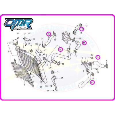 mc21 nsrバイク用ラジエーターとホースセット rz250r MC21・28用 シリコンラジエターホース【フルセット】T2Racing製