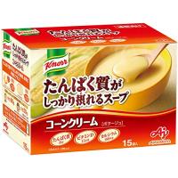 味の素 クノール たんぱく質がしっかり摂れるスープ コーンクリーム 15袋入 ( プロテイン スープ protein 高たんぱく質 タンパク質 ビタミ | どっこいショップ