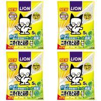ライオン ニオイをとる砂 リラックスグリーンの香り 5L×4［同梱不可］［送料無料］ | ドッグワールド