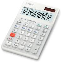 カシオ 人間工学電卓 12桁 日数&amp;時間計算機能 ジャストタイプ ホワイト JE-12D-WE-N エコマーク認定 | 食品・雑貨の総合通販 DON-SHOP