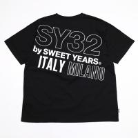 SY32 by SWEET YEARS 半袖Tシャツ BACK SLASH BIG LOGO TEE | Door