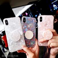 iphone Xs max iphoneXS iphone7  iphone7plus iphonex　iphone XR iphone8 iphone8plus スマホケースシェル ハード ケース キラキラ 貝殻 スタンド　リング | doorstonton