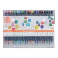 あかしや　水彩毛筆　「彩」　２０色セット　水性　毛筆タイプ（シングル） | どっとカエールプラスワン