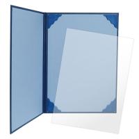 ササガワ　証書ファイル　Ａ４　レザー調　濃紺青（コイグンジョウ） | どっとカエールプラスワン