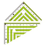 ●共栄プラスチック　カラー三角定規　１２ｃｍ型（グリーン） | どっとカエールプラスワン