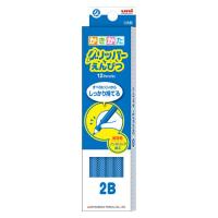 三菱鉛筆　かきかたグリッパーえんぴつ　鉛筆　２Ｂ（青） | どっとカエールプラスワン