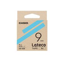 カシオ　ラベルライター　Ｌａｔｅｃｏ専用　詰め替え用テープ　９ｍｍ幅（水色テープ／黒文字） | どっとカエールプラスワン