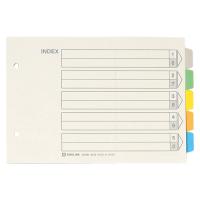 ●キングジム　カラーインデックス ヨコ型（10組入）　A5ヨコ型 2穴 | petitどっとカエール
