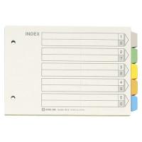 ●キングジム　カラーインデックス　ヨコ型（１０組入）　Ｂ６ヨコ型　２穴 | どっとカエール