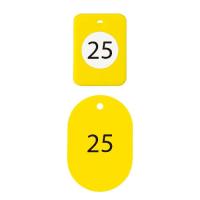 オープン　クロークチケット　２１〜４０　黄（黄色） | どっとカエール