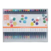 あかしや　水彩毛筆　「彩」　２０色セット　水性　毛筆タイプ（シングル） | どっとカエール