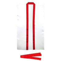 アーテック　サテンロングハッピ　Ｓ（ハチマキ付）　運動会　体育祭　衣装　お祭り（白（赤襟）） | どっとカエール