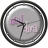 掛け時計 時計 壁掛け SignMission Beagle Diva Wall Clock サロン マニキュア CL-NAIL DIVA | ドットサプライ LLC
