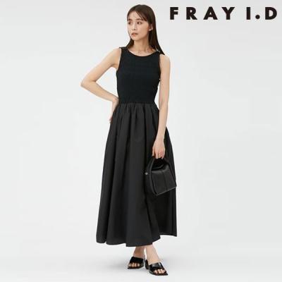 タグ付新品 フレイアイディー ワンピース ノースリーブ リボン 黒ドレス S select shop DOUBLE HEART - FRAY I.D【フレイ アイディー