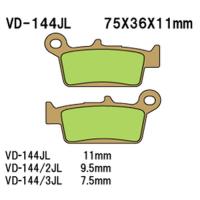 Vesrah ブレーキパッド  VD-144JL CR80R、CR80RB、CR85R、CR85RB、CR125R、CR250R(ディスク)、CR250R(倒立)、CRM250AR、XLR250R(MD22) 材質 シンタードメタル | 堂島部品