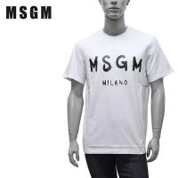 MSGM エムエスジーエム Tシャツ ロゴT メンズ 半袖 2000 MM510 白T 