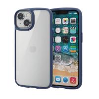 代引不可 iPhone 14 / 13 ケース カバー ハイブリッド 耐衝撃 衝撃吸収 軽量 薄型 ネイビー エレコム PM-A22ATSLFCGNV | スマホカバー専門店 ドレスマ