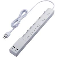 代引不可 USBタップ USB Type-C×2(最大45W) USB-A×2(最大12W) 最大出力45W AC差込口×6 個別スイッチ 2.5m ホワイト | スマホカバー専門店 ドレスマ