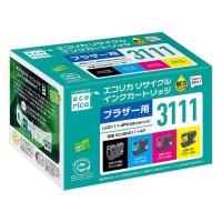 代引不可 ブラザー LC3111-4PK互換 4色 リサイクルインク エコリカ ECI-BR3111-4P | スマホカバー専門店 ドレスマ