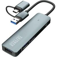 USB A/TypeC接続 USB3.0ハブ＋SD＋MicroSDカードリーダー ROCKET PORT RANGERS AREA SD-UCRH2 | スマホカバー専門店 ドレスマ