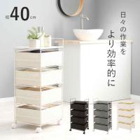 北海道・沖縄・離島配送不可 代引不可 ランドリーラック ランドリー収納 キャスター付 幅40cm HAGIHARA RAN-2435 | スマホカバー専門店 ドレスマ