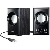 代引不可 USB1本で電源と音源を供給 豊かな低音域を再現 木製USBスピーカー（ブラック） サンワサプライ MM-SPU7BK | スマホカバー専門店 ドレスマ