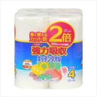 7-7140-01 フェルミ強力吸収キッチンタオル 2倍巻 1パック（4ロール入） 2111060【1パック(4ロール入)】(as1-7-7140-01) | ドクターマート衛生用品