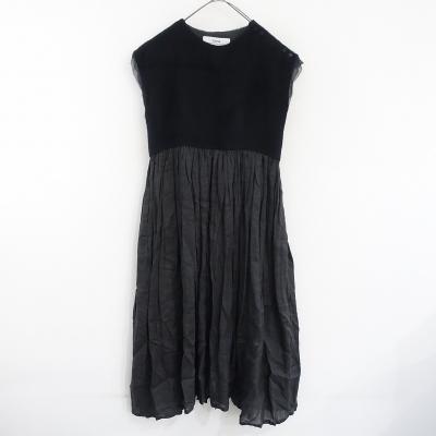 新品タブリクTabrikフリンジドレスfringe dress黒コットンシルク Tabrik cache-coeur dress (carbon black) | nii-B