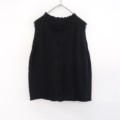 新品　Gauze# ガーゼ　バッククロスフィリングベスト　ブラック　黒 Gauze（レディースベスト、ジレ）｜トップス | ファッション の