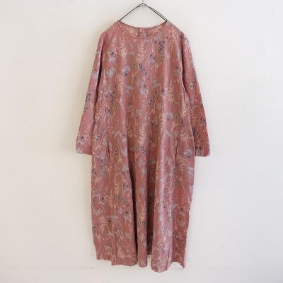 定価2.9万】根々 群言堂 *秋の七草ワンピース*石見銀山 定価2.9万】根々 群言堂 *秋の七草ワンピース*石見銀山